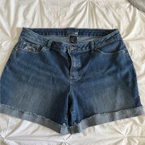 Apt. 9 Women's Blue Jean Shorts with Rhinestones/Embellishments. Size 12